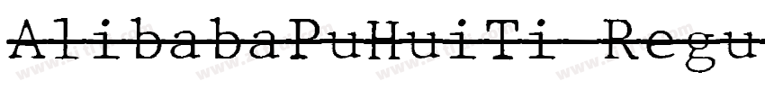 AlibabaPuHuiTi Regul字体转换